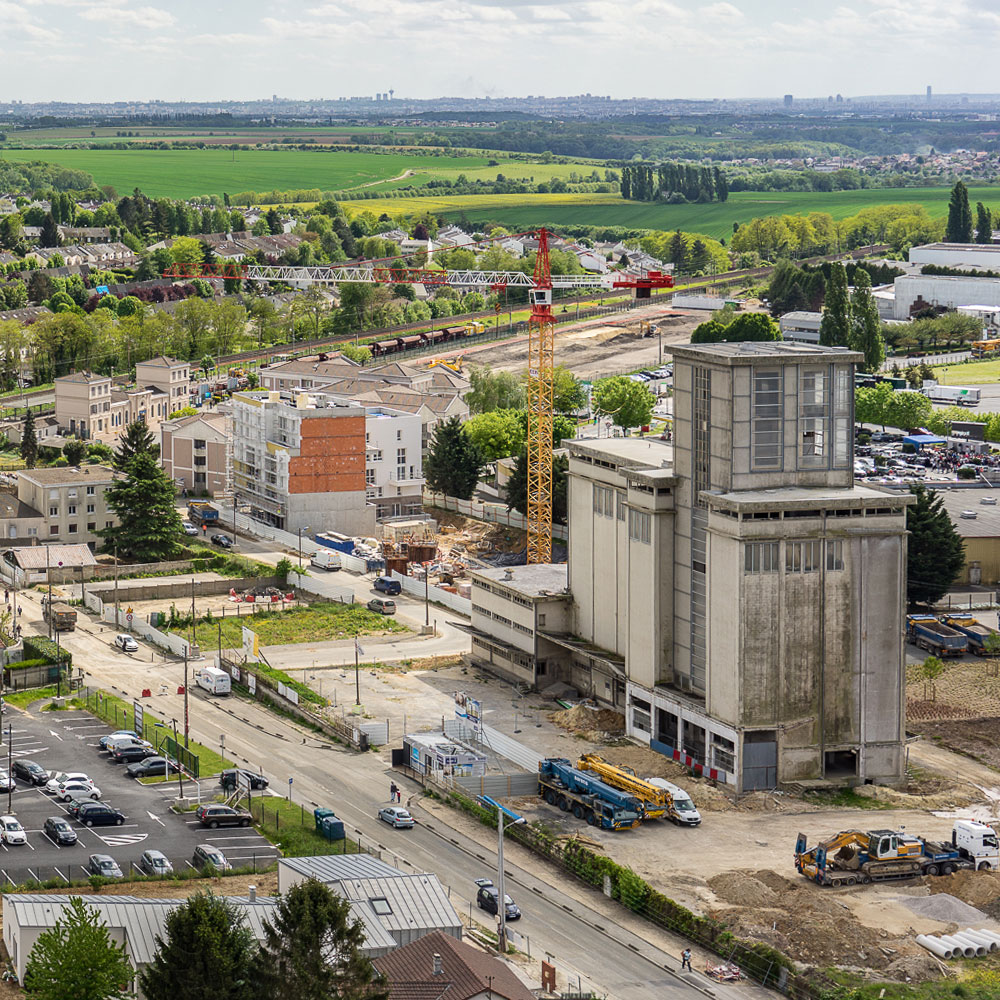 Vue aérienne immobilier de luxe drone