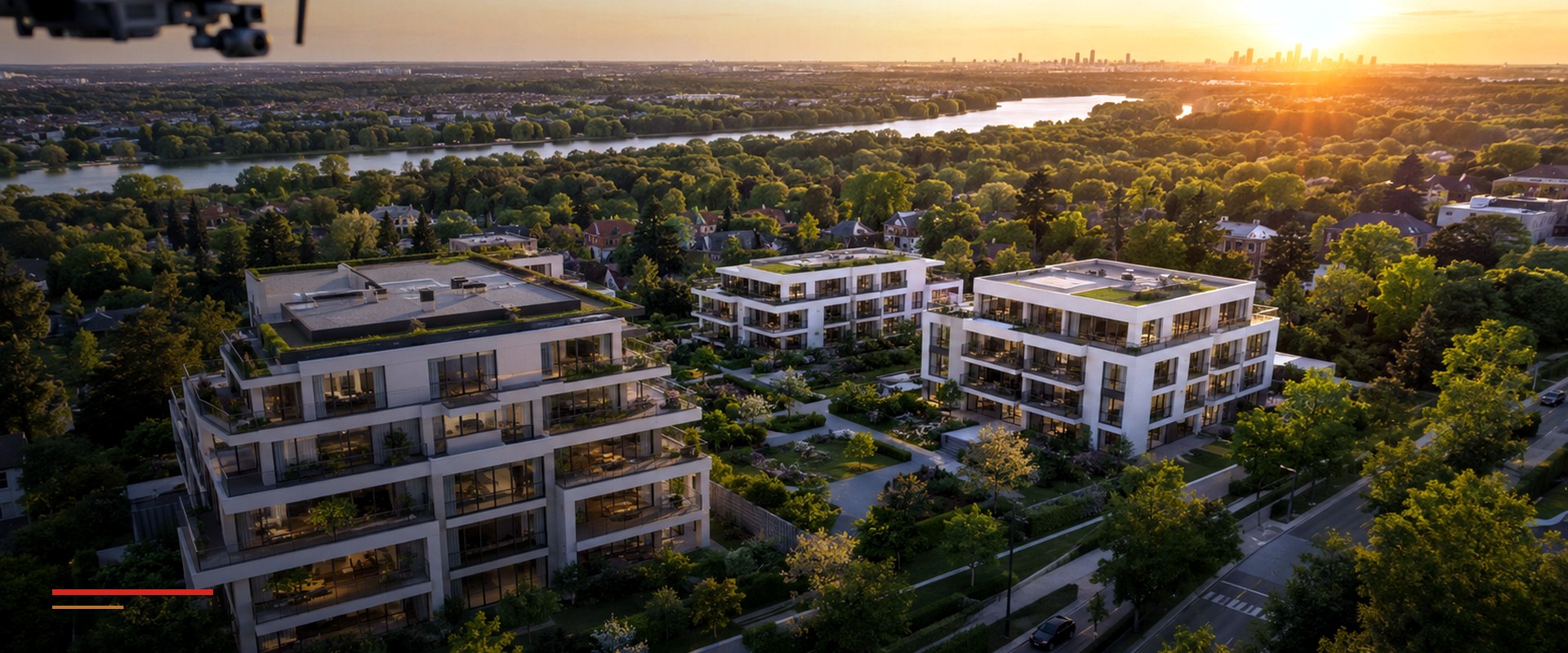 Programme immobilier neuf vu par drone DRONECONNECT, valorisation promotion immobilière